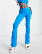 Noisy May Tie Detail Flares In Bright Blue - Part Of A Set