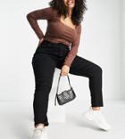 Asos Design Curve Edit Super Power Skinny Jeans In Clean Black
