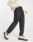 Object Tailored Pants With Pleat Detail In Navy Pinstripe - Part Of A Set-gray