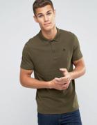 Asos Muscle Fit Polo Shirt With Logo In Green - Green