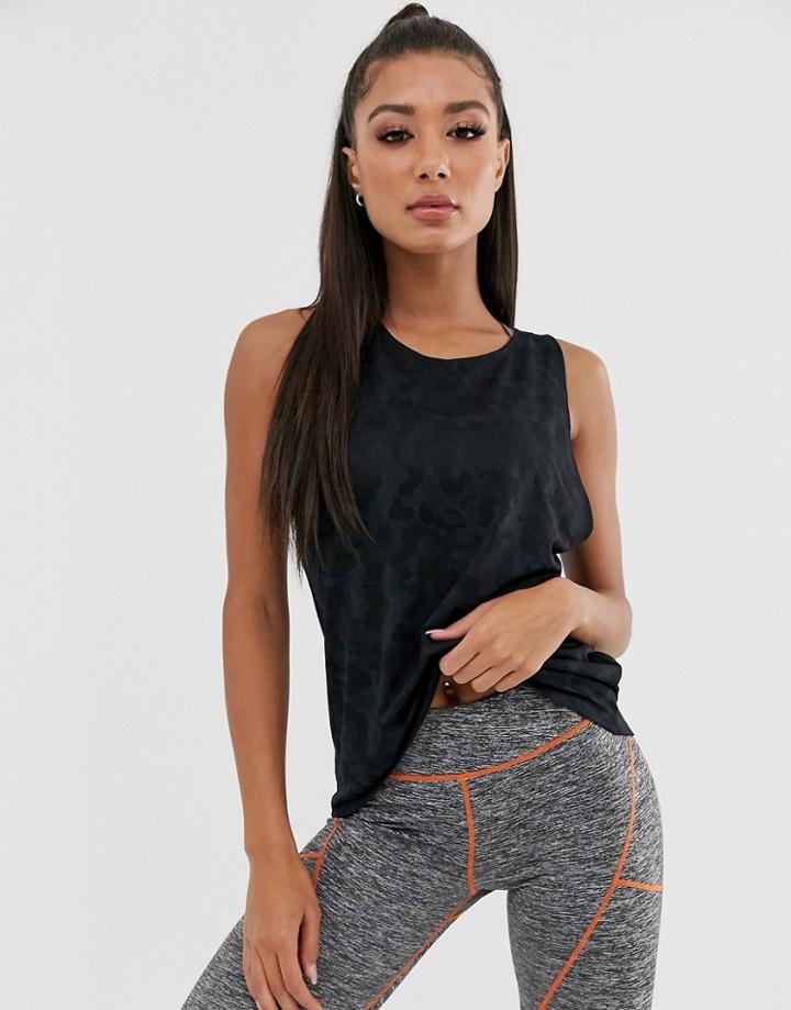 Asos 4505 Sheer Camo Tank - Black