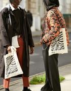 Asos Design Tote Bag In Beige With Zebra Box Print