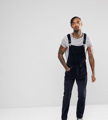 Liquor N Poker Navy Corduroy Overall - Navy