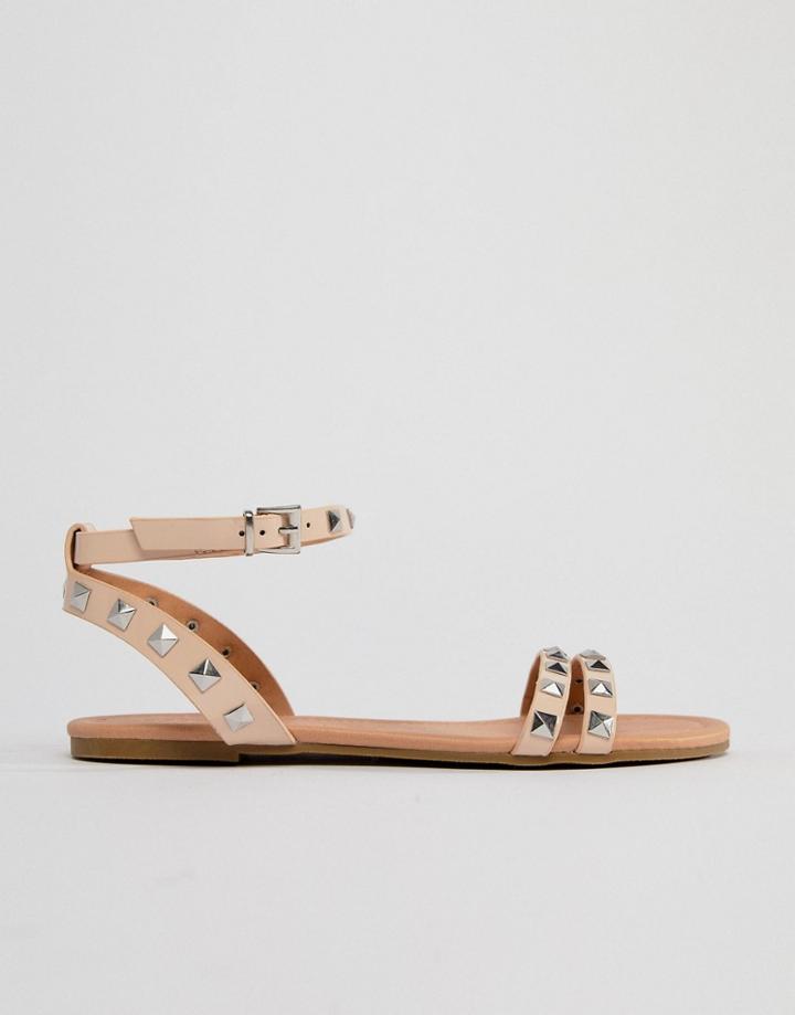 Asos Fibbing Studded Flat Sandals