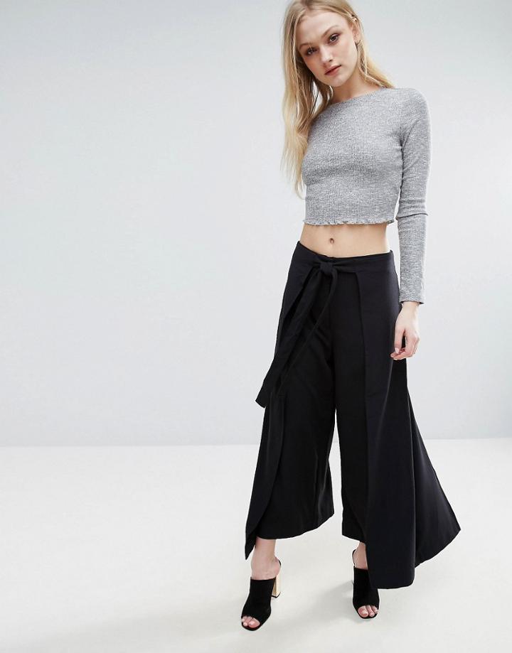 Adpt Ella Wide Leg Pants - Black