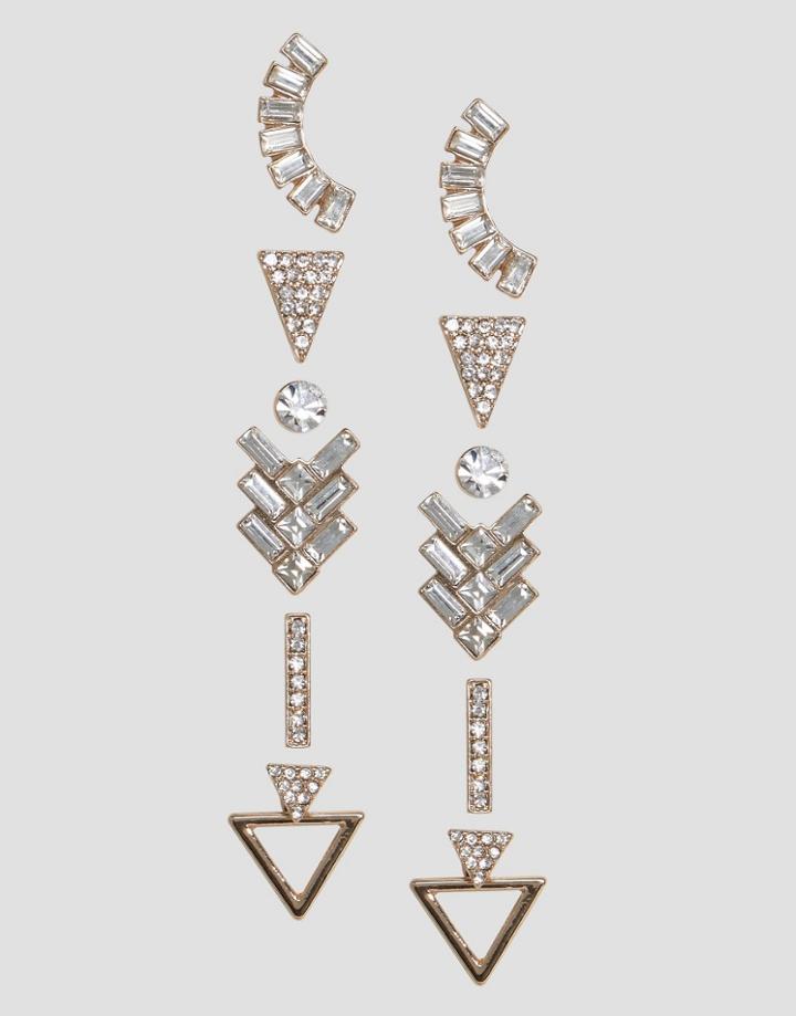 Aldo Grice Multipack Shaped Earrings - Gold