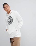 Dc Shoes Overhead Hoodie With Chest Logo In White - White
