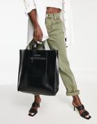 Claudia Canova Top Handle Box Tote Bag In Black