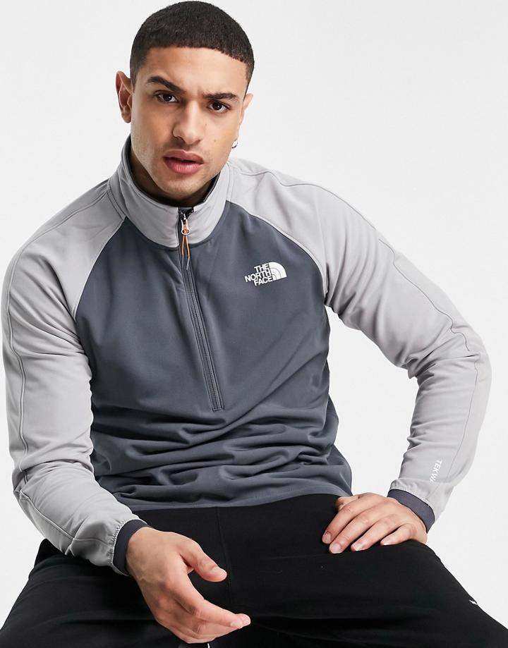 The North Face Tekware 1/4 Zip Fleece In Gray