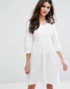 Max & Co Diario Tie Waist Dress - White