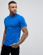 Fred Perry Slim Fit Twin Tipped Polo Shirt In Blue - Blue