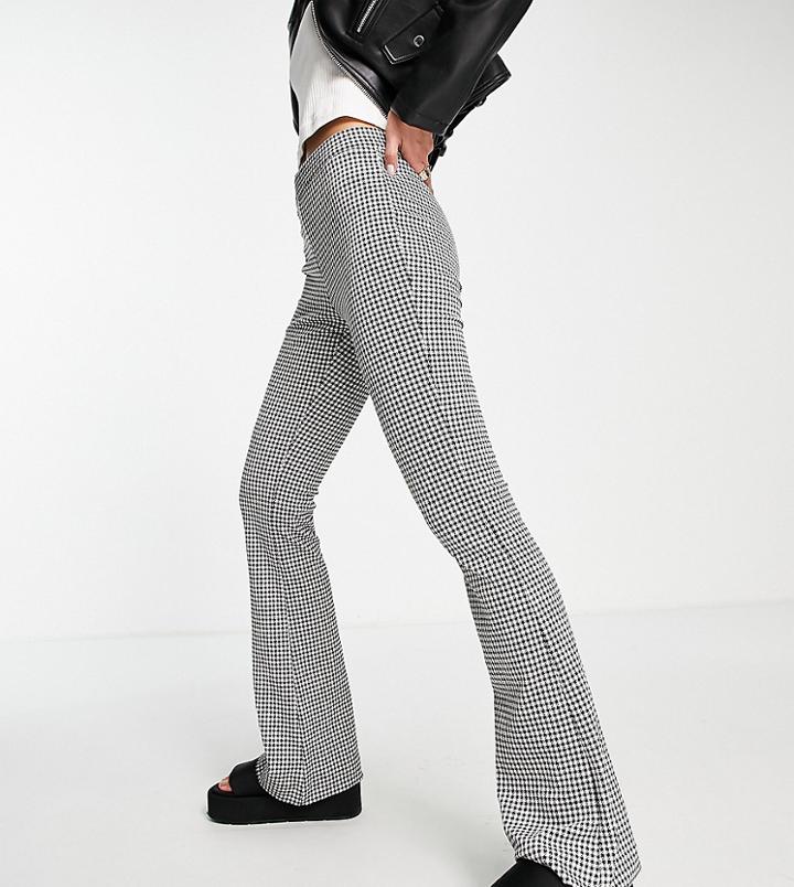Vero Moda Tall Flared Pants In Black Gingham