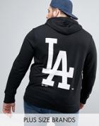 Majestic Plus L.a. Dodgers Hoodie With Back Print - Black