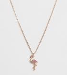Ted Baker Rose Gold Pave Flamingo Necklace - Gold