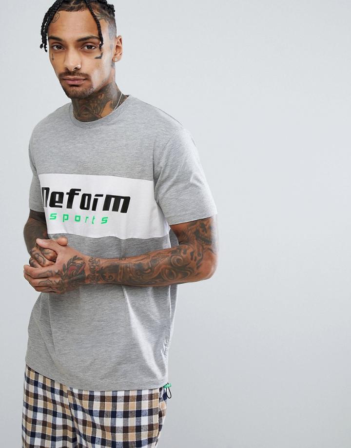 Asos Relaxed T-shirt With Reform Print - Gray