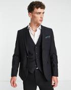 Harry Brown Slim Suit Jacket In Black