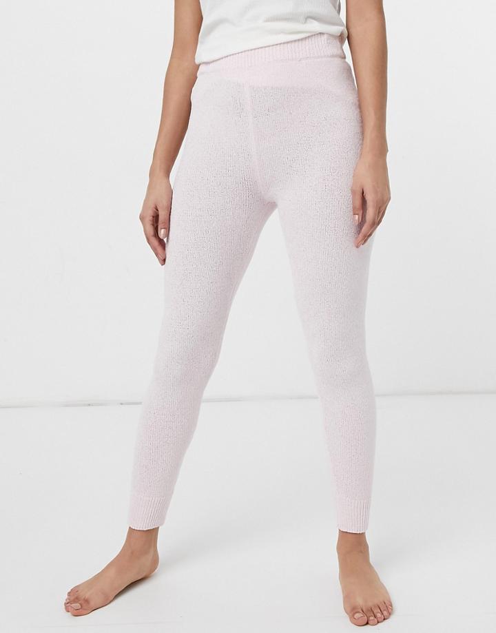 Asos Design Lounge Matching Chenille Leggings In Pink