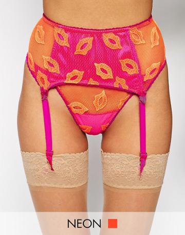 Mimi Holliday Kittiwake Wide Rainbow Suspender - Multi