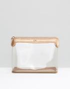 Ted Baker Clear Make-up Case - Gold