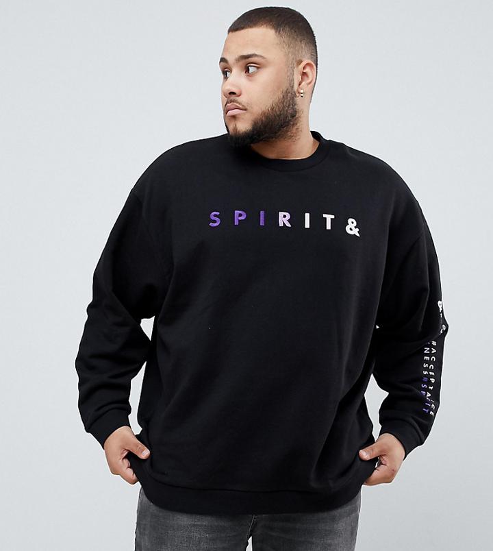 Asos Design X Glaad & Spirit Day Plus Sweatshirt - Black