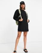 & Other Stories Cotton Blend Mini Sweat Dress In Black - Black