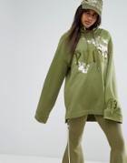 Puma X Fenty Graphic Embellished Hoodie - Green