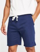 Bershka Jersey Shorts In Blue