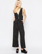Monki Zandie Jumpsuit - Stripe