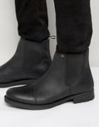 Jack & Jones Simon Leather Chelsea Boots - Black