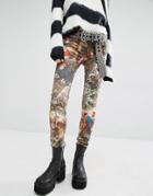 Tripp Nyc Wildlife Print Skinny Jeans - Multi