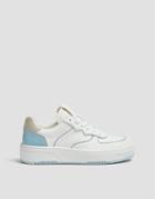 Pull & Bear Contrast Sneakers In Blue And White