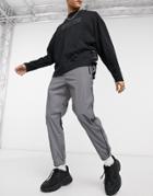 Pull & Bear Reflective Piping Sweatpants In Gray-grey