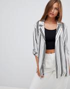 Gilli Stripe Blazer-white