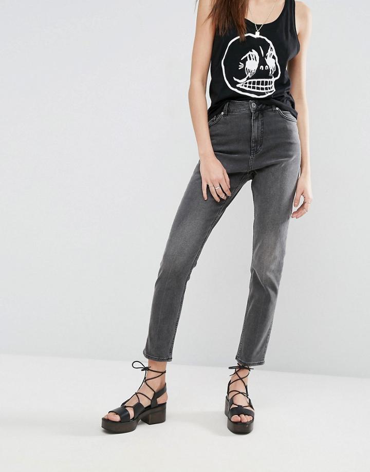 Cheap Monday Donna High Waisted Boyfriend Jeans - Black