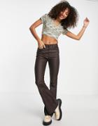 Emory Park Shrunken Crop Polo Top In Space Dye Knit - Part Of A Set-green