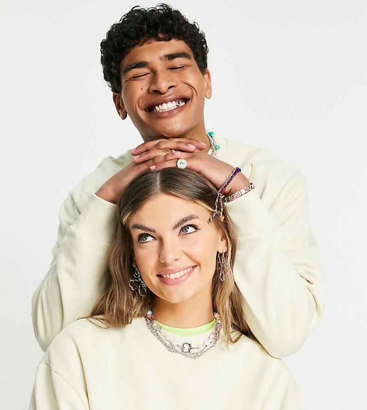 Collusion Unisex Logo Sweatshirt In Light Green