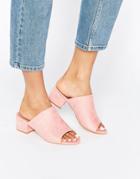 Truffle Kitten Heel Mule - Pink