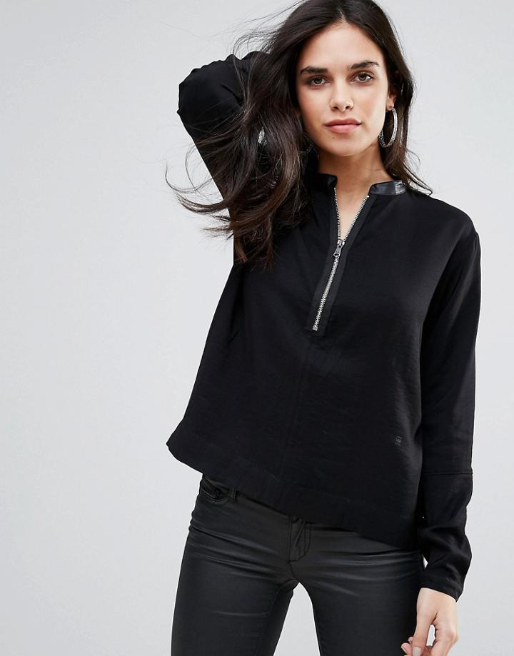 G-star Core Zip Twill Blouse - Black
