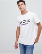 New Look T-shirt With Bronx Print In White - White