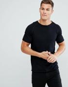Produkt T-shirt With Roll Hem And Raglan Sleeve - Black