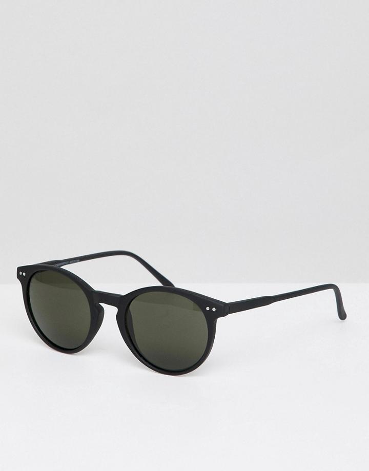 Stradivarius Round Shape Glasses In Black - Black