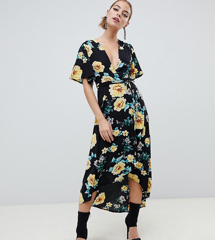 Missguided Petite High Low Dress In Multi - Multi