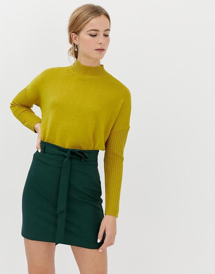 Asos Design Tailored Mini Skirt With Obi Tie