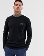 Boss Tacks Small Logo Long Sleeve T-shirt In Black