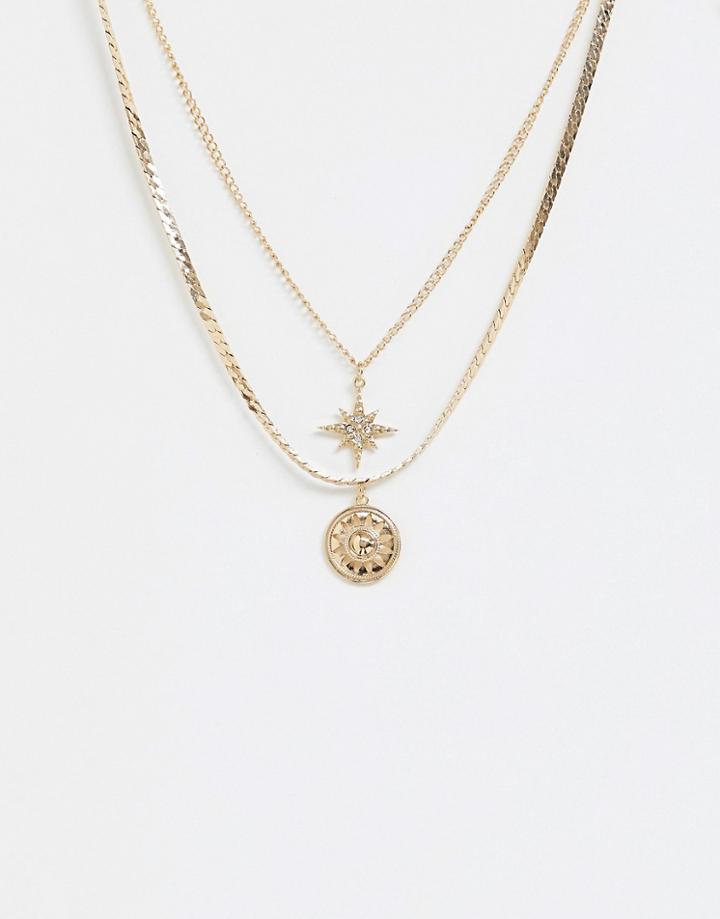 New Look Celestial Necklace Pack In Gold - Gold