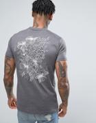 Friend Or Faux Honolulu Back Print T-shirt - Gray