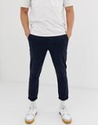 Asos Design Skinny Cropped Chinos In Navy - Navy