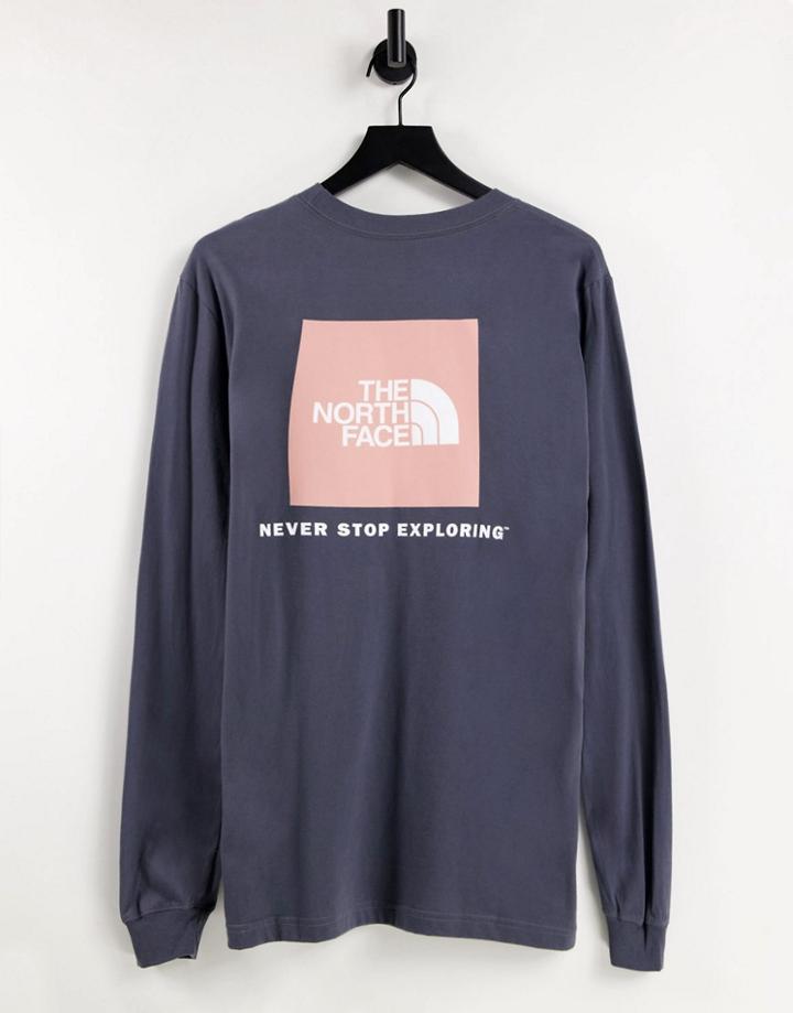 The North Face Nse Box Long Sleeve T-shirt In Gray-grey