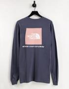 The North Face Nse Box Long Sleeve T-shirt In Gray-grey