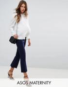 Asos Maternity Tailored Kick Flare Pants - Navy